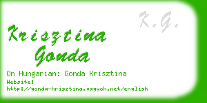 krisztina gonda business card